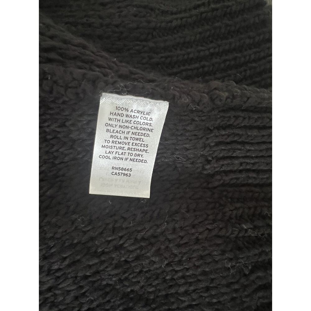 Treasure & Bond Womens Black Loop Yarn Front Full Zip Long Sleeve M A003549 - Picture 9 of 9
